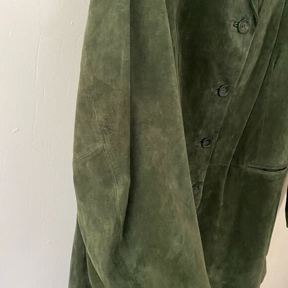 Dennis Basso Emerald Green Suede Jacket - Picture 5 of 7